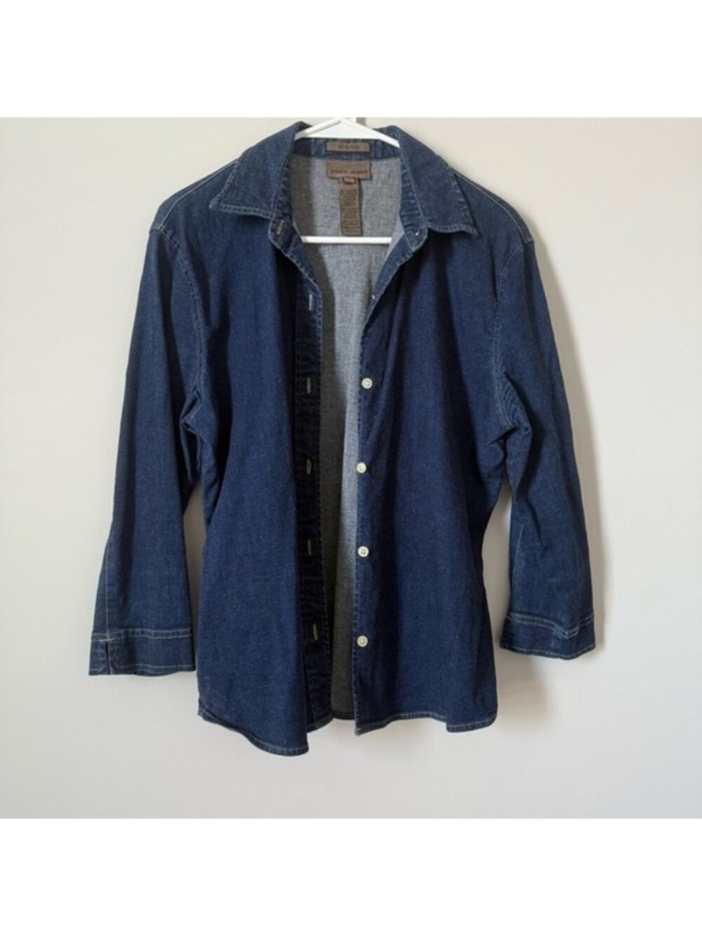 Jones Jeans Button Down Women’s Denim Collared Western Cowgirl Shirt